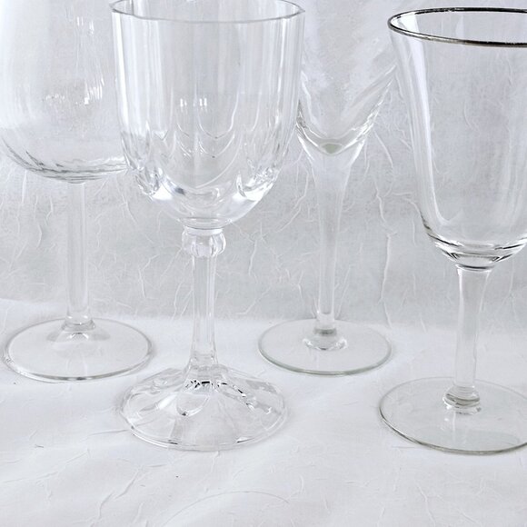 4 Mismatched Vintage Wine Glassware Collection etched mixed cocktail glasses0707 - Picture 5 of 11